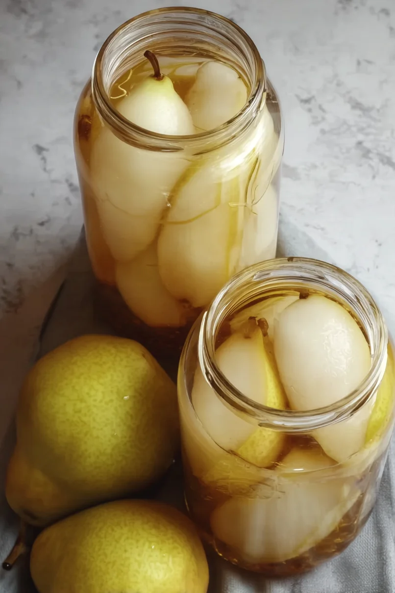 Simple Canning Pears Without Sugar