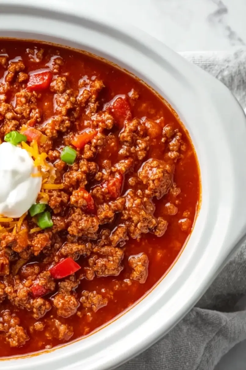 Tasty Slow Cooker No Bean Chili