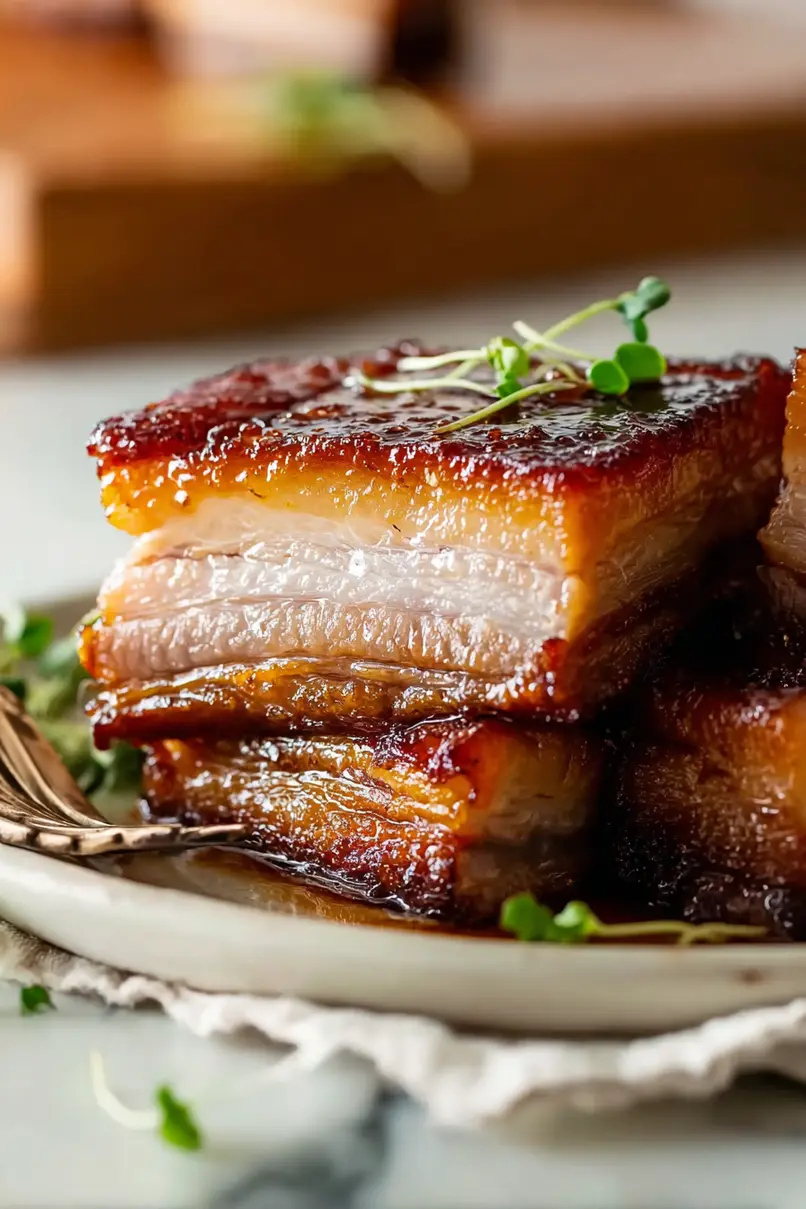 Savory Honey Glazed Pork Belly
