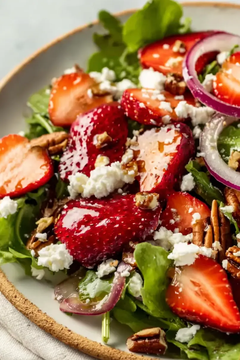 Easy Strawberry Salad with Vinaigrette Dressing