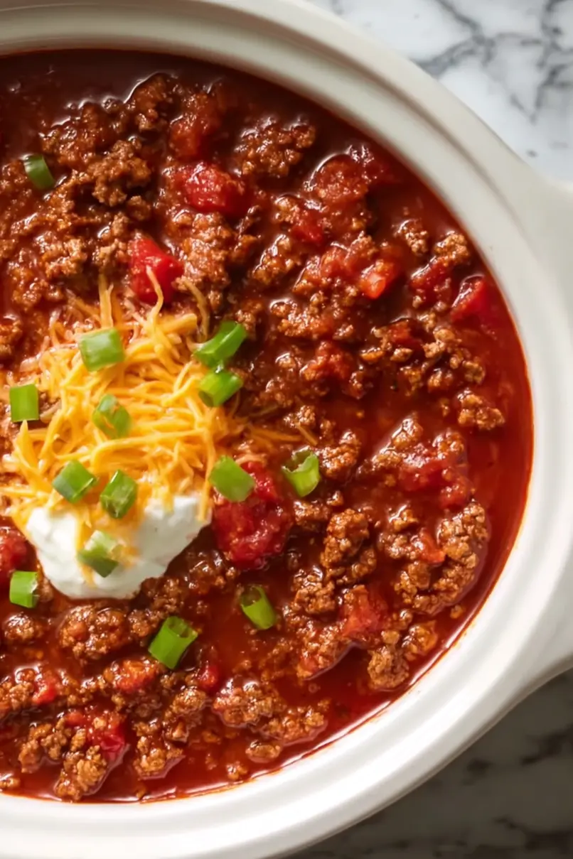 Simple Slow Cooker No Bean Chili