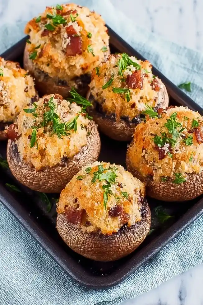 Tasty Bacon and Cream Cheese Stuffed Mushrooms