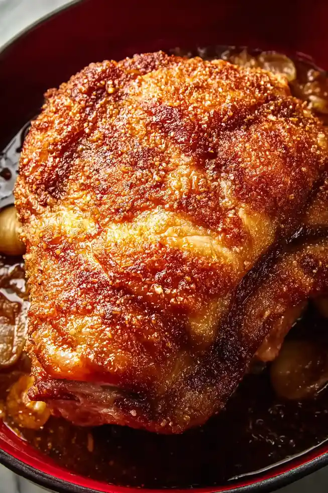 Tasty Pork Shoulder Roast with Crackling