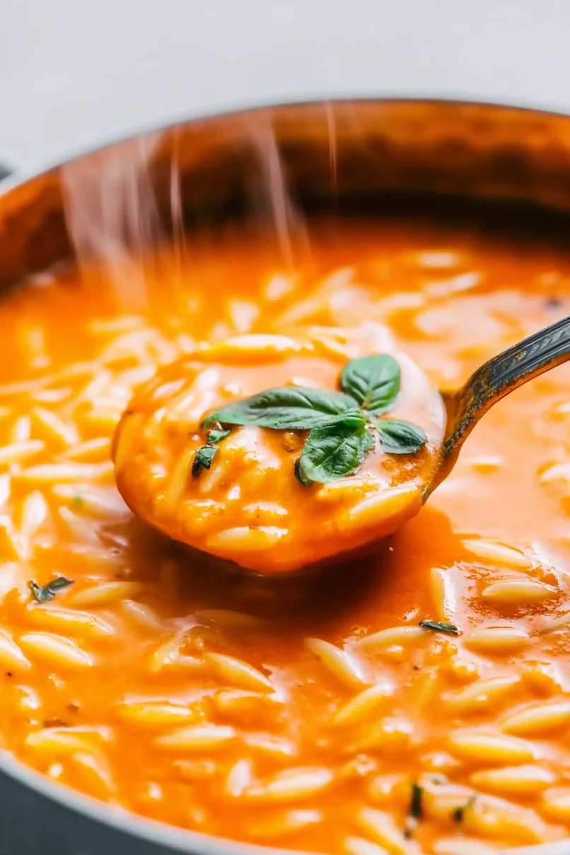 Hearty Tomato Orzo Soup