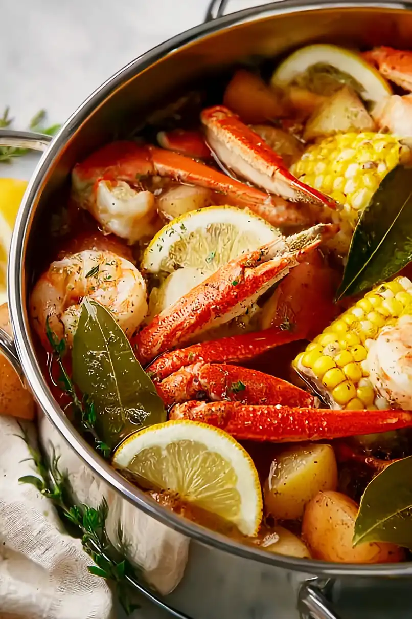 Traditional Seafood Boil with Old Bay Seasoning