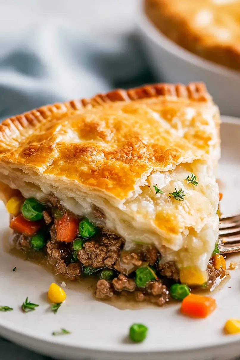 Juicy Ground Beef Pot Pie