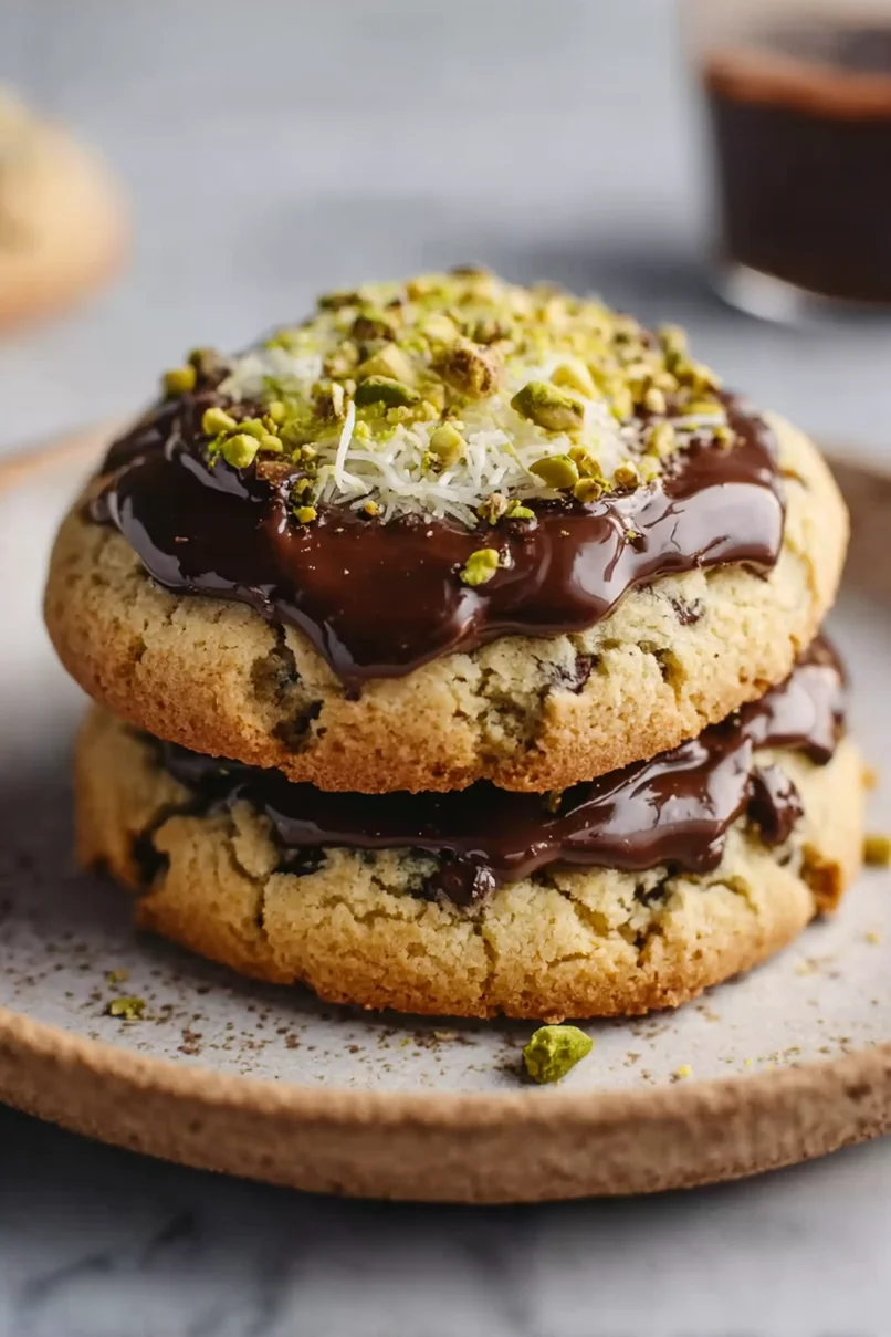 Decadent Dubai Chocolate Chip Cookies
