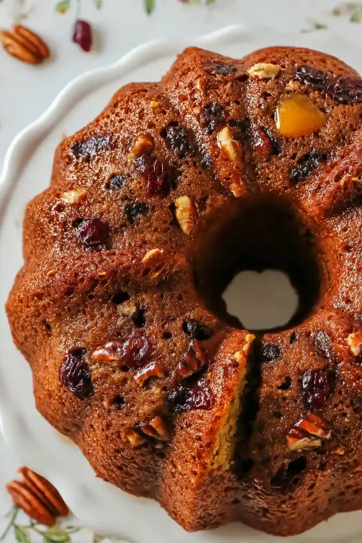 Healthy Christmas Fruit Bundt Cake