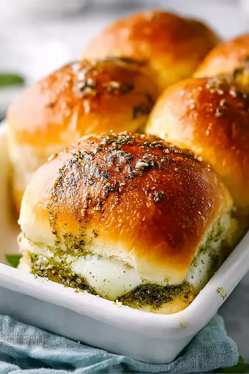 Quick Weeknight Pesto Chicken Sliders