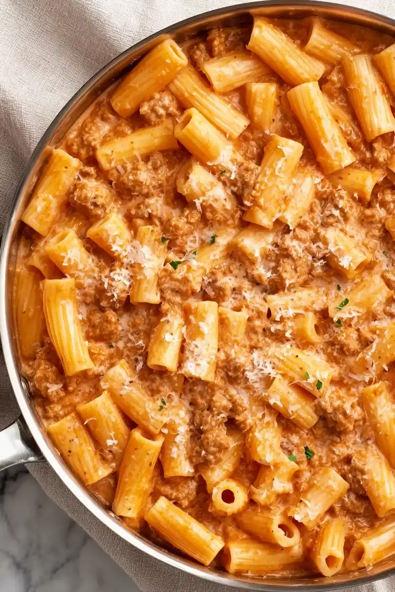 Healthy Ground Pork Pasta Dish