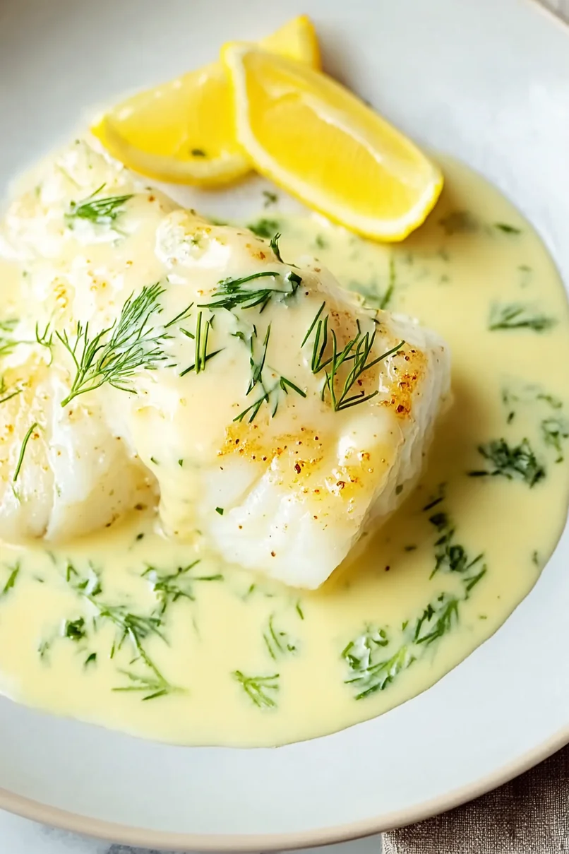 Healthy Halibut with Buerre Blanc