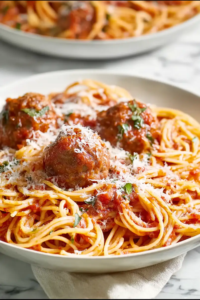 Tasty Spaghetti with Frozen Meatballs