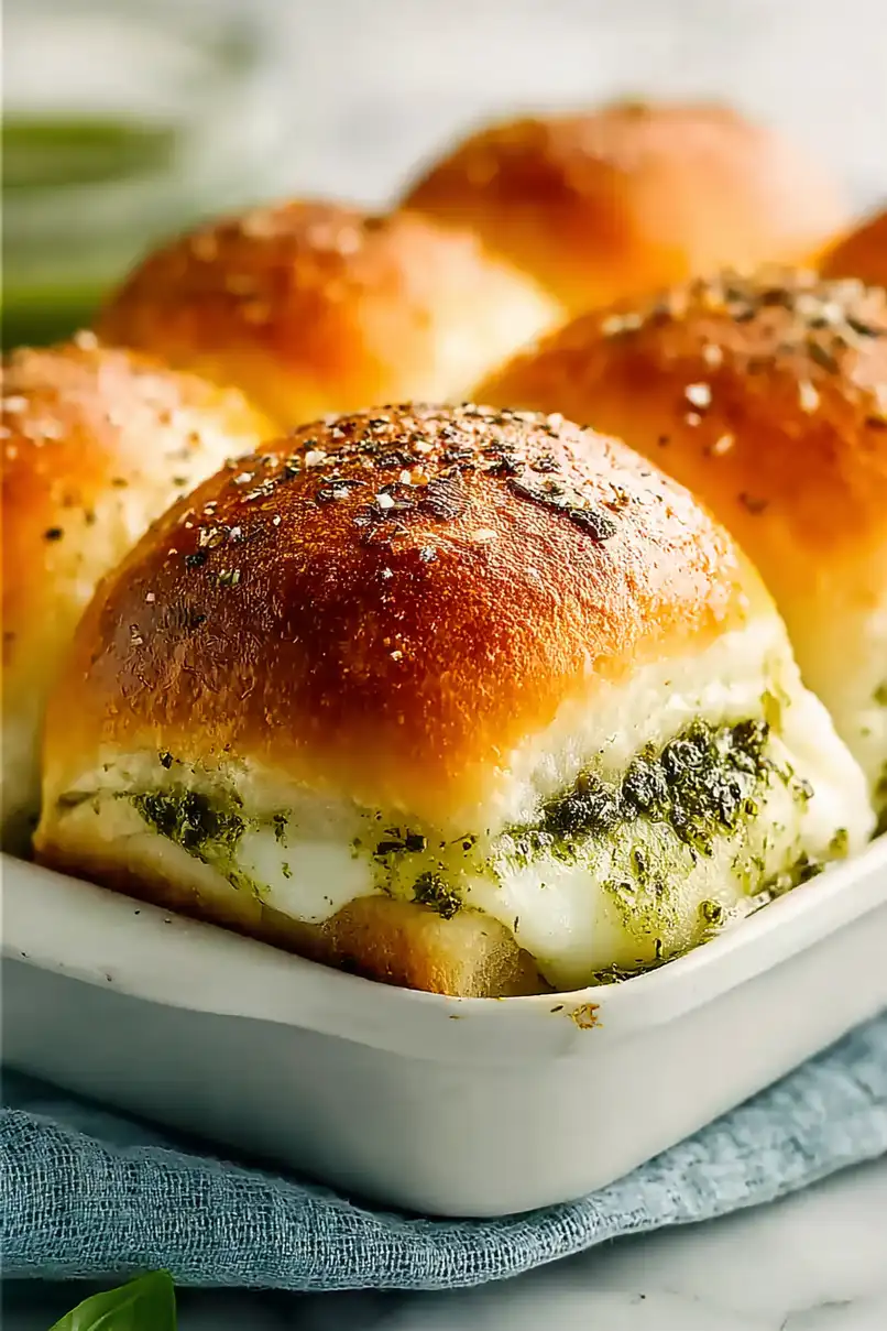 Quick Weeknight Pesto Chicken Sliders