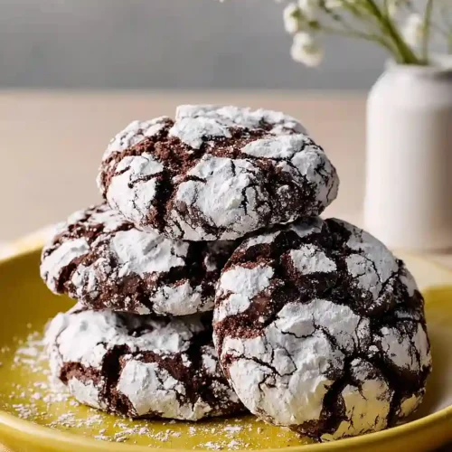 small batch chocolate crinkle cookies