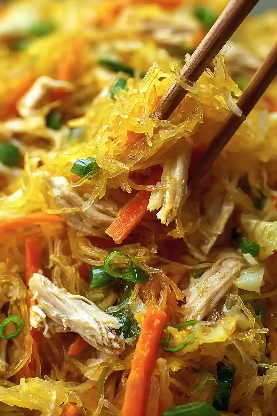 spaghetti squash chow mein