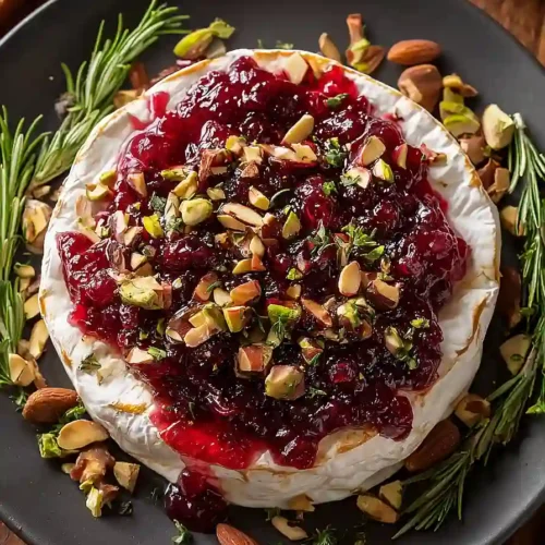 Baked brie with cranberries