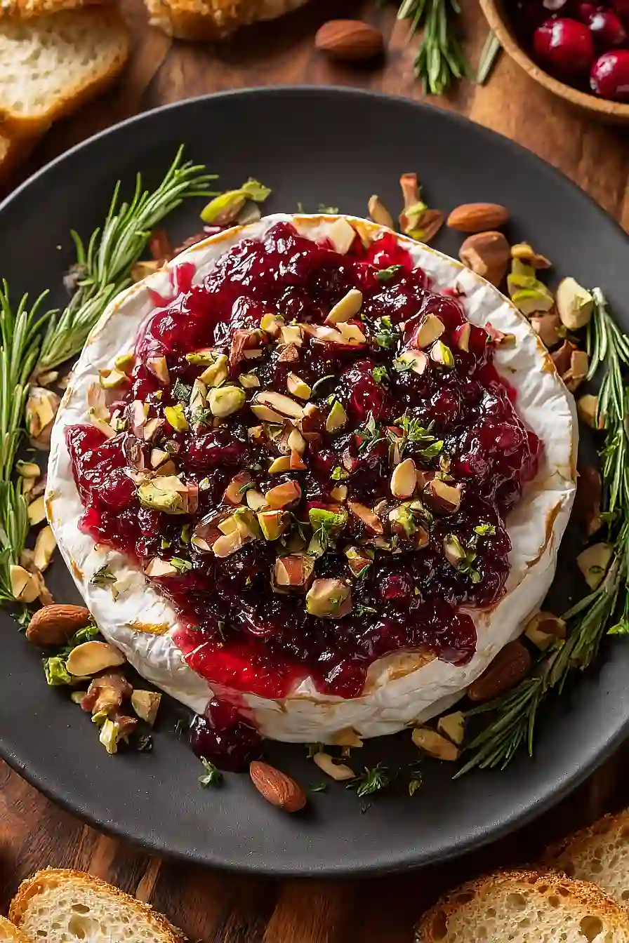 Baked brie with cranberries