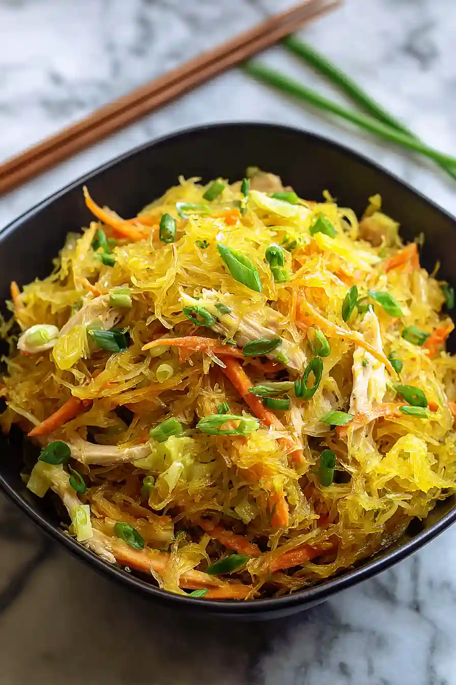 spaghetti squash chow mein