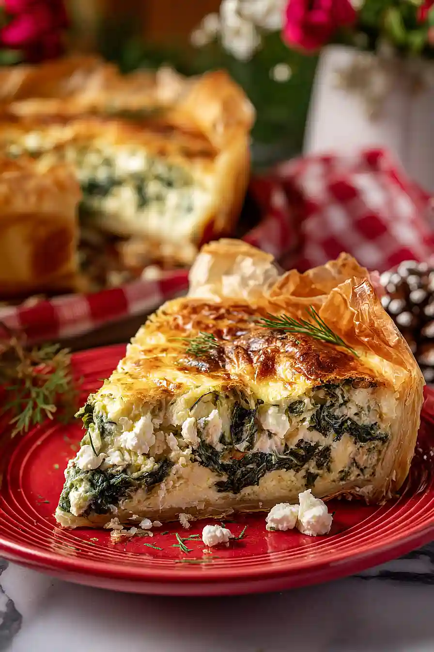 spinach and feta phyllo quiche