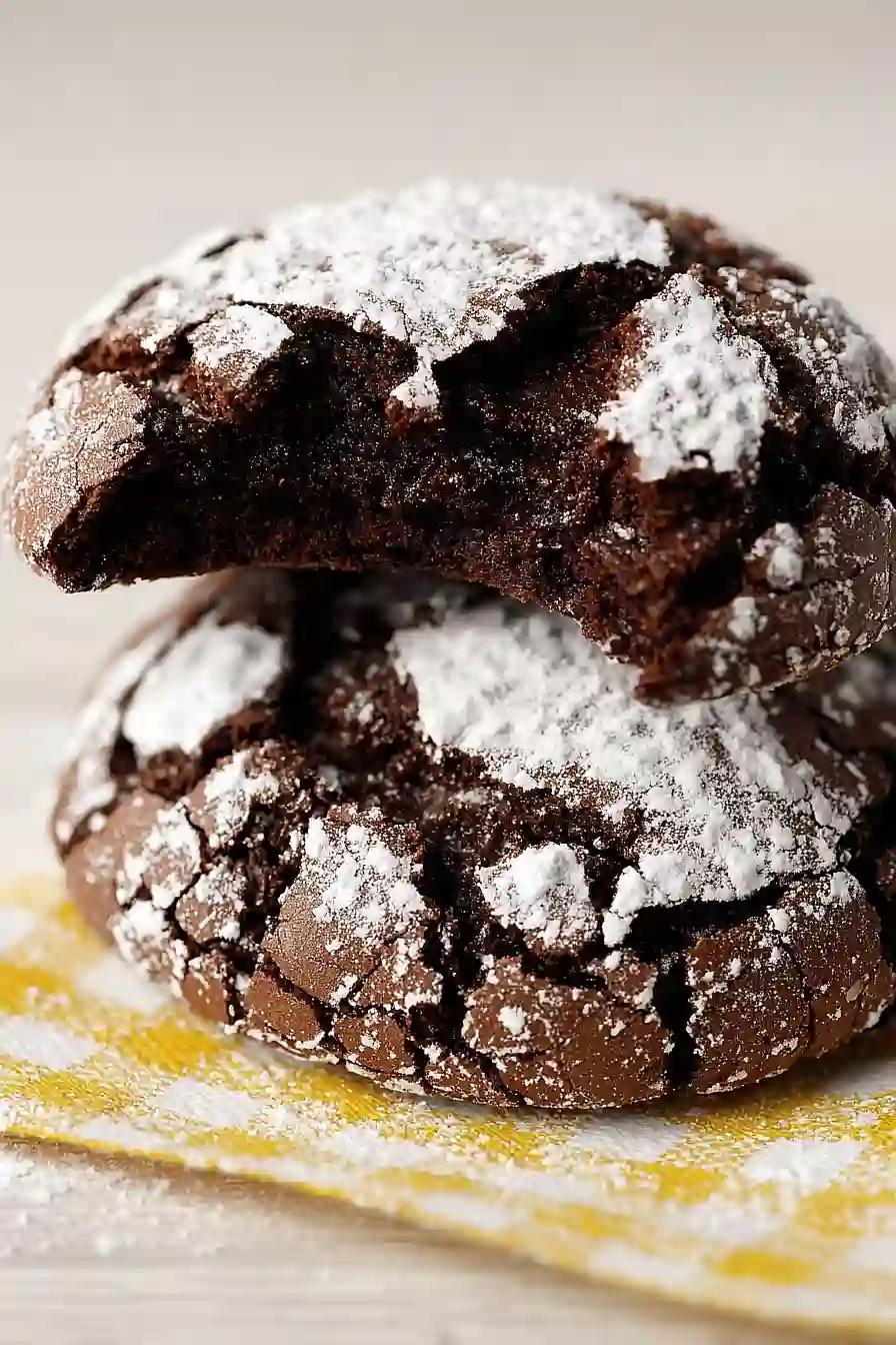 small batch chocolate crinkle cookies