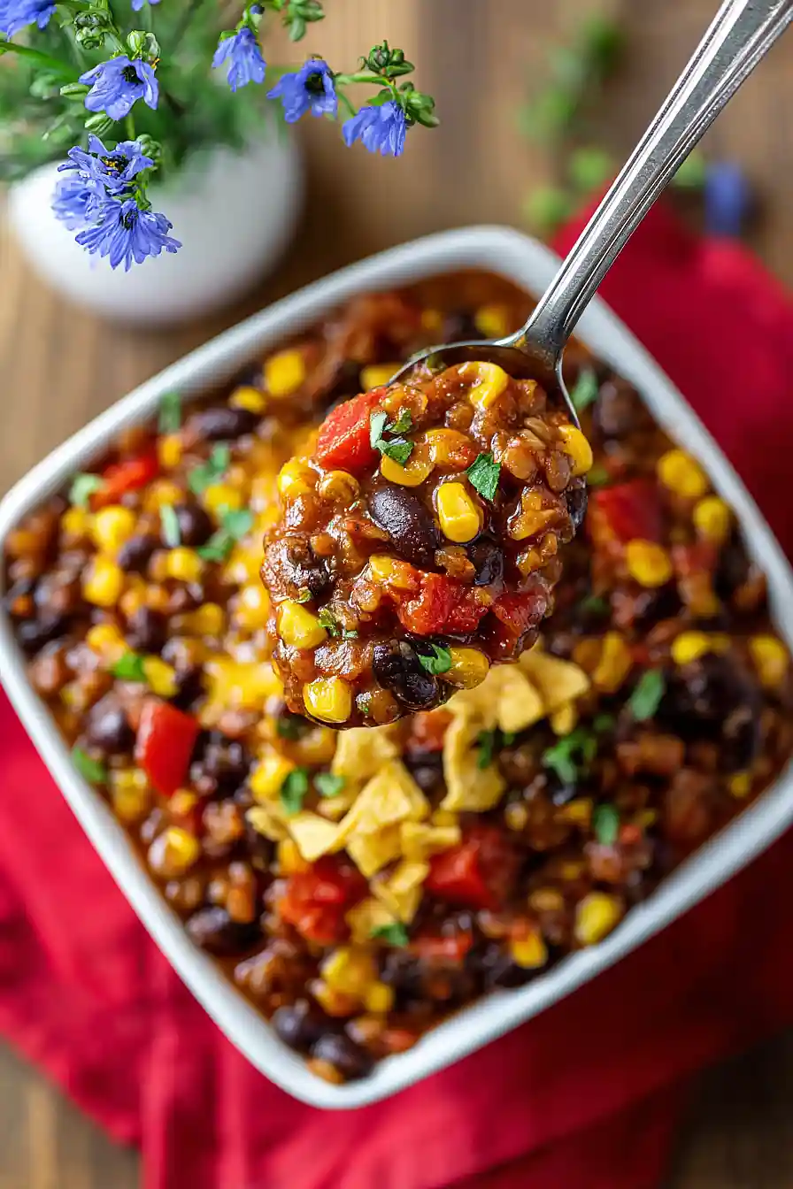 crockpot lentil taco chili
