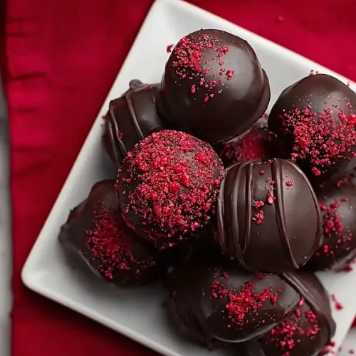 chocolate raspberry truffles