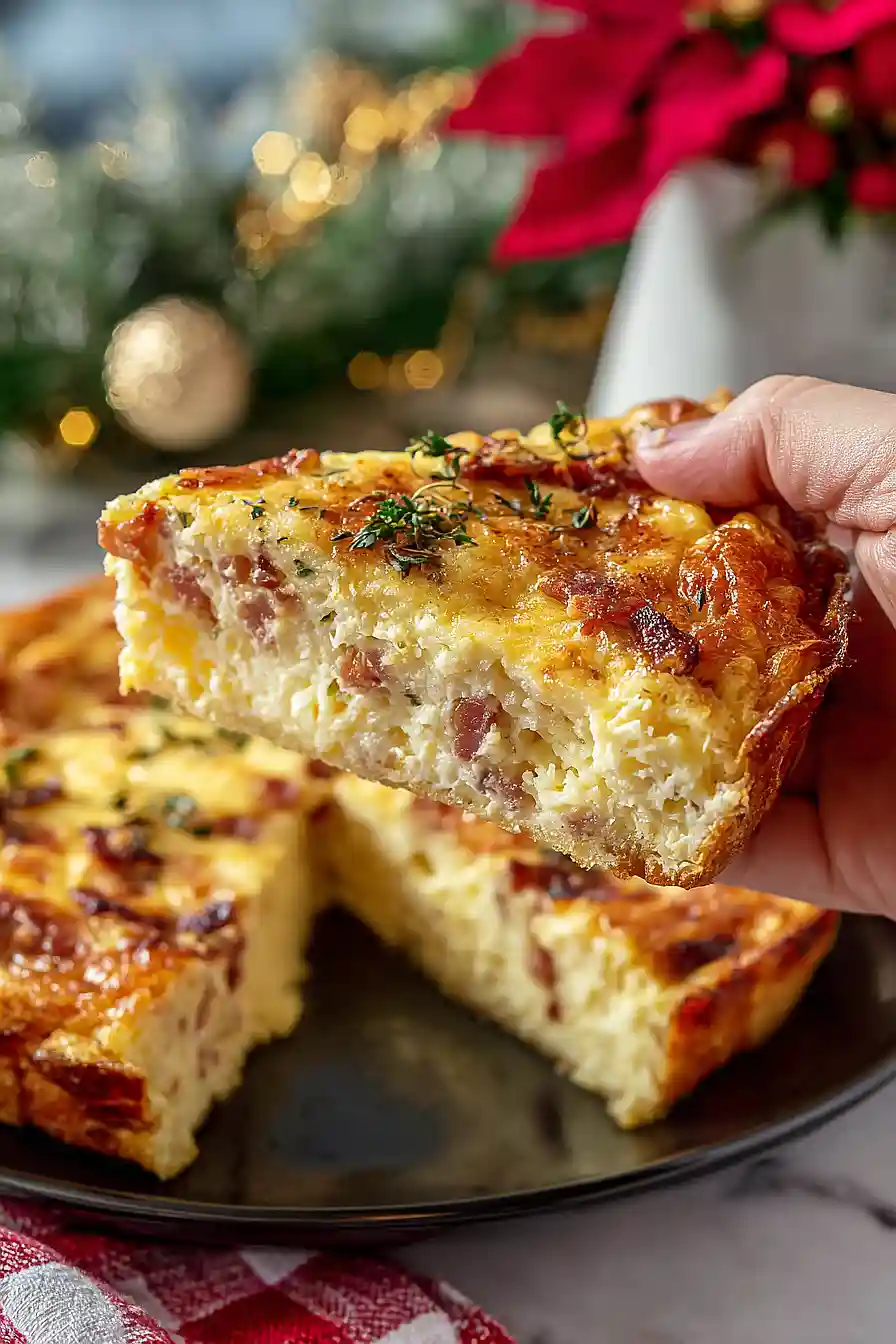 crustless quiche with bacon and cheddar