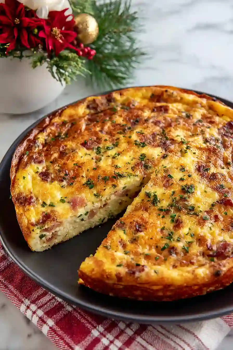crustless quiche with bacon and cheddar