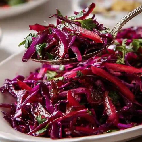red cabbage and beet salad