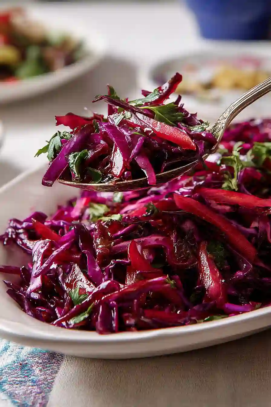 red cabbage and beet salad