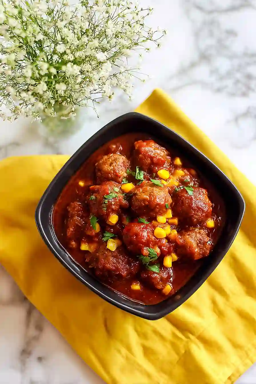 crockpot chili meatballs