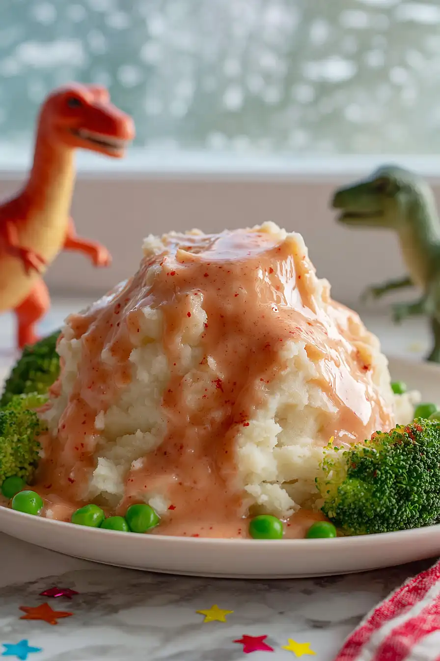 mashed potatoes volcano