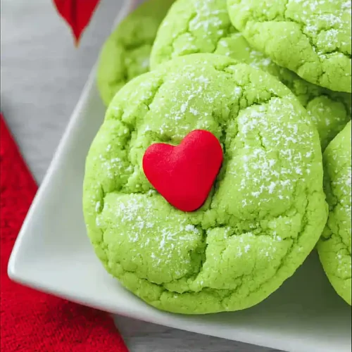 grinch cookies with cake mix