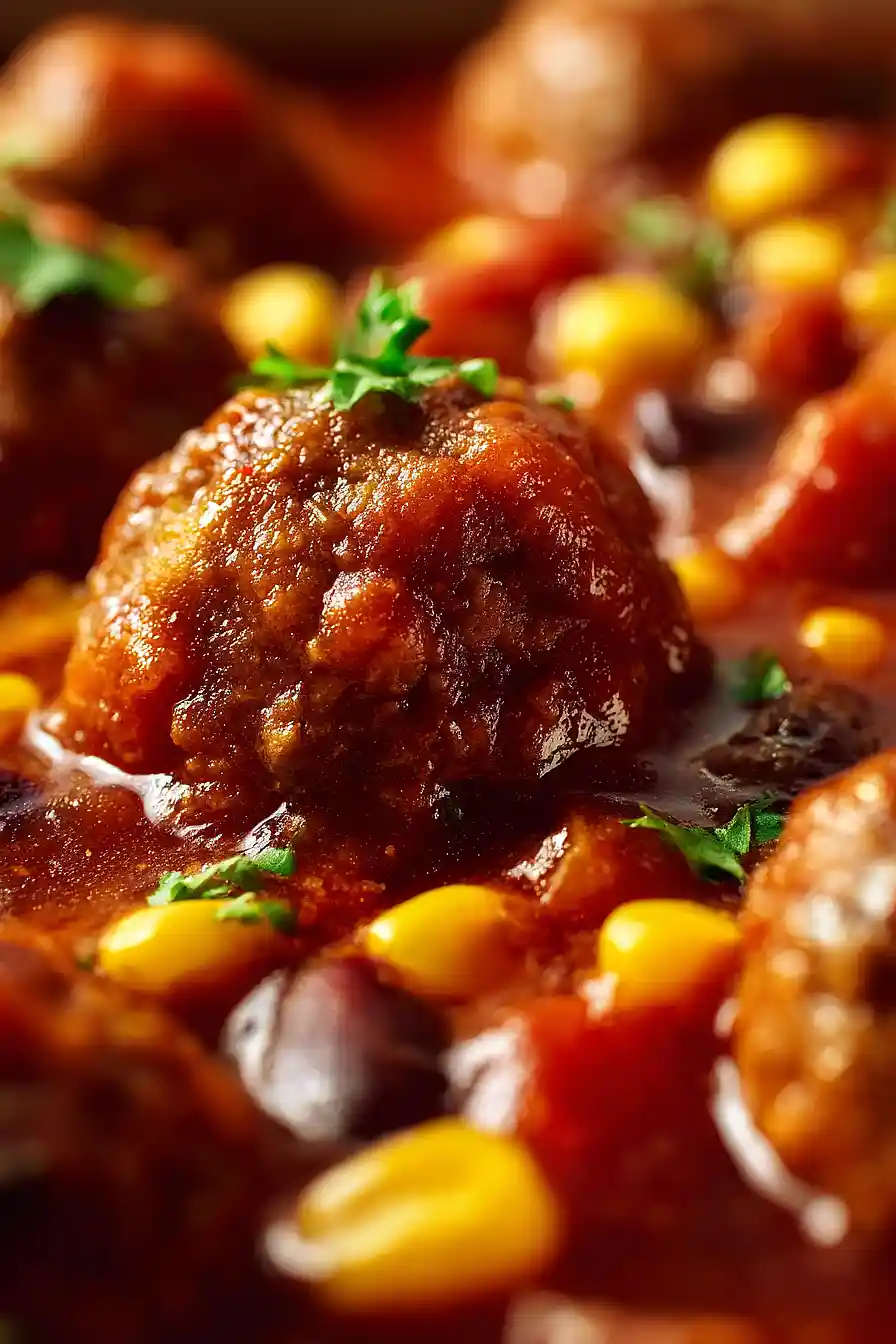 crockpot chili meatballs