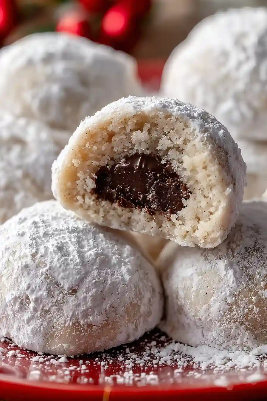 russian tea cakes with chocolate