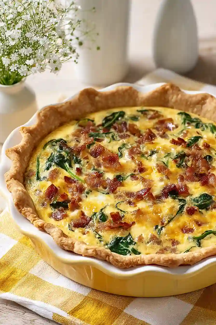 bacon and cheddar quiche