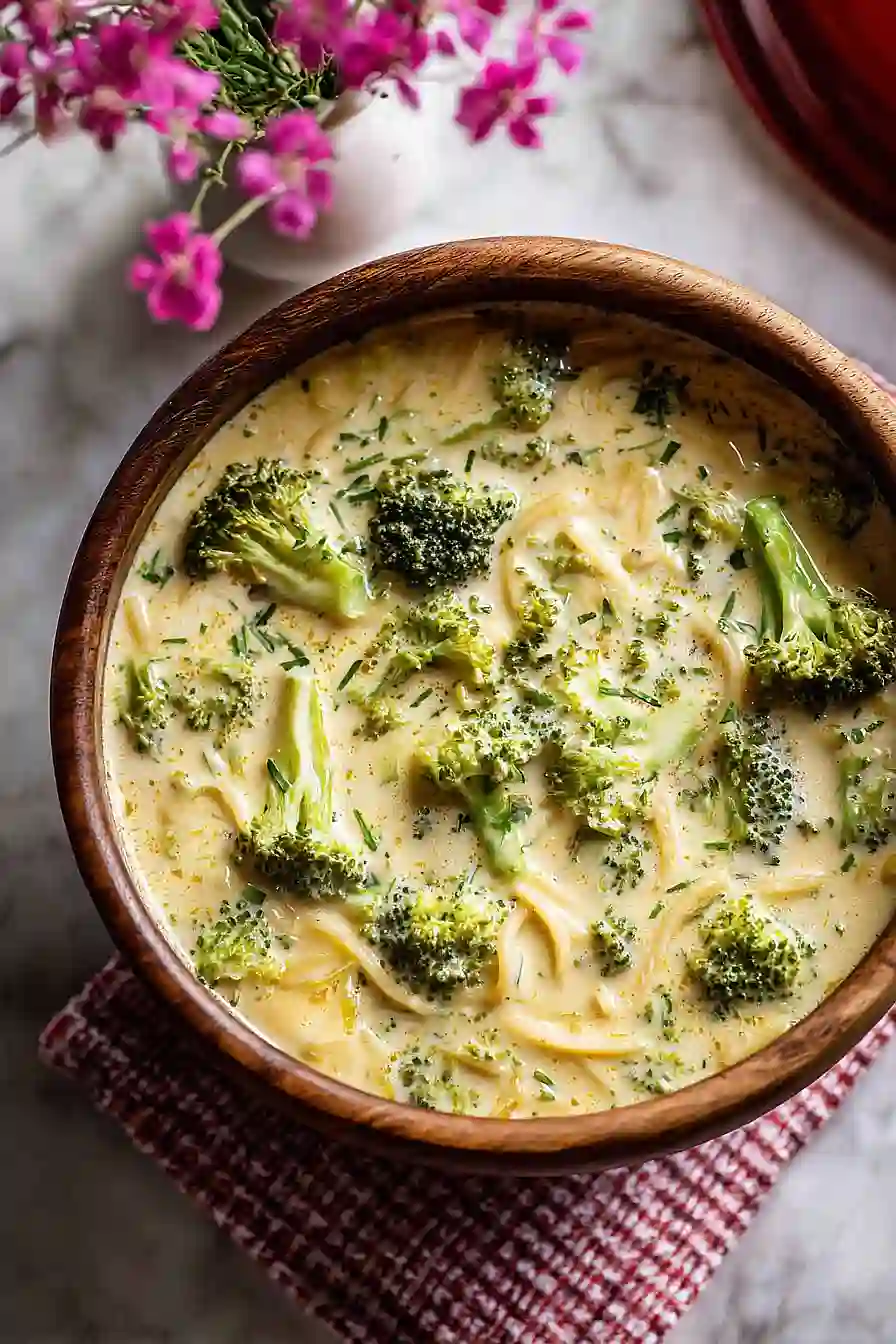 broccoli cheddar noodle soup