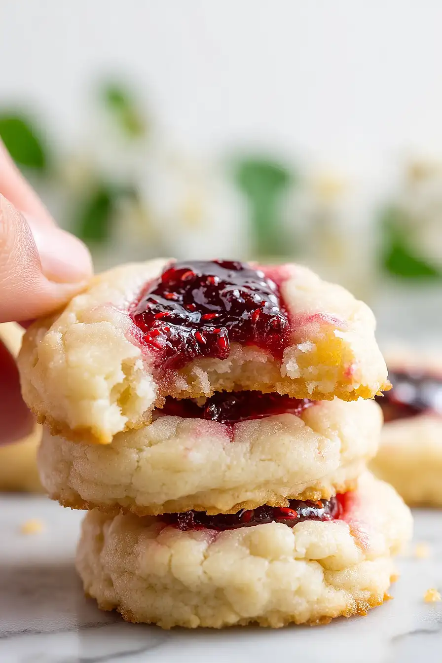 cream cheese thumbprint cookies