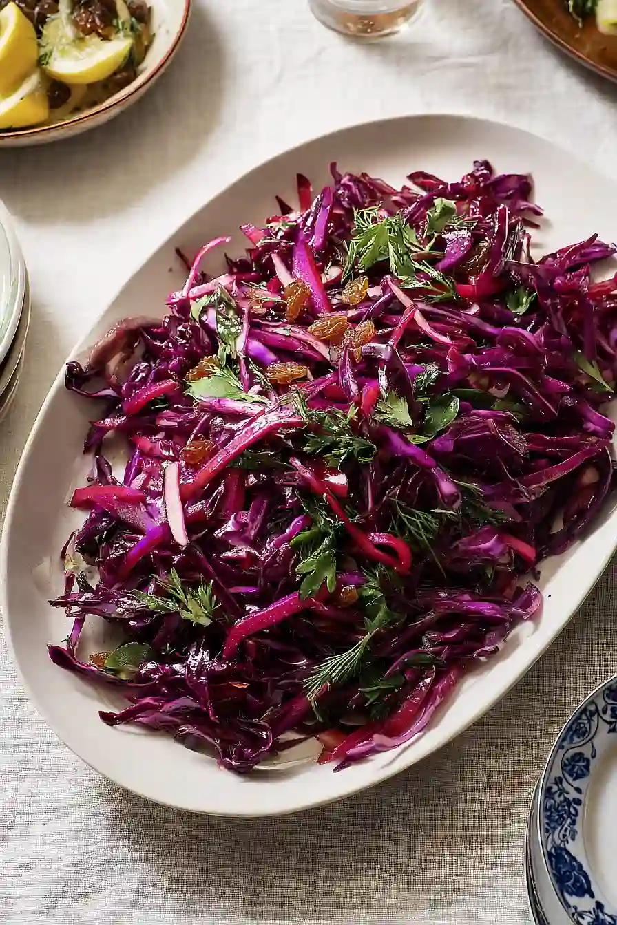 red cabbage and beet salad
