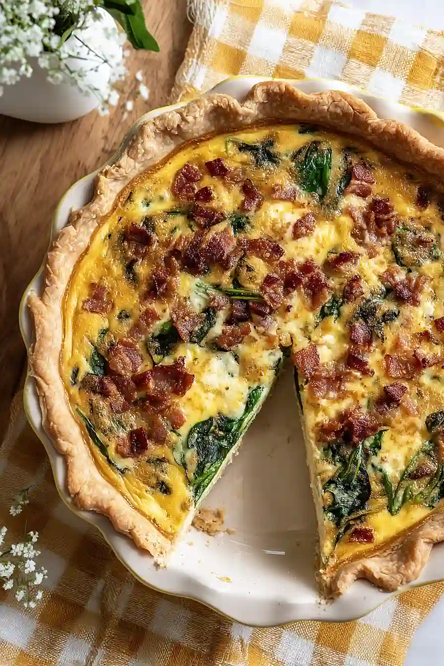 bacon and cheddar quiche