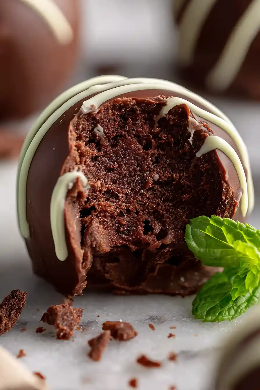 mint chocolate truffles