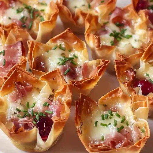 cranberry brie prosciutto bites