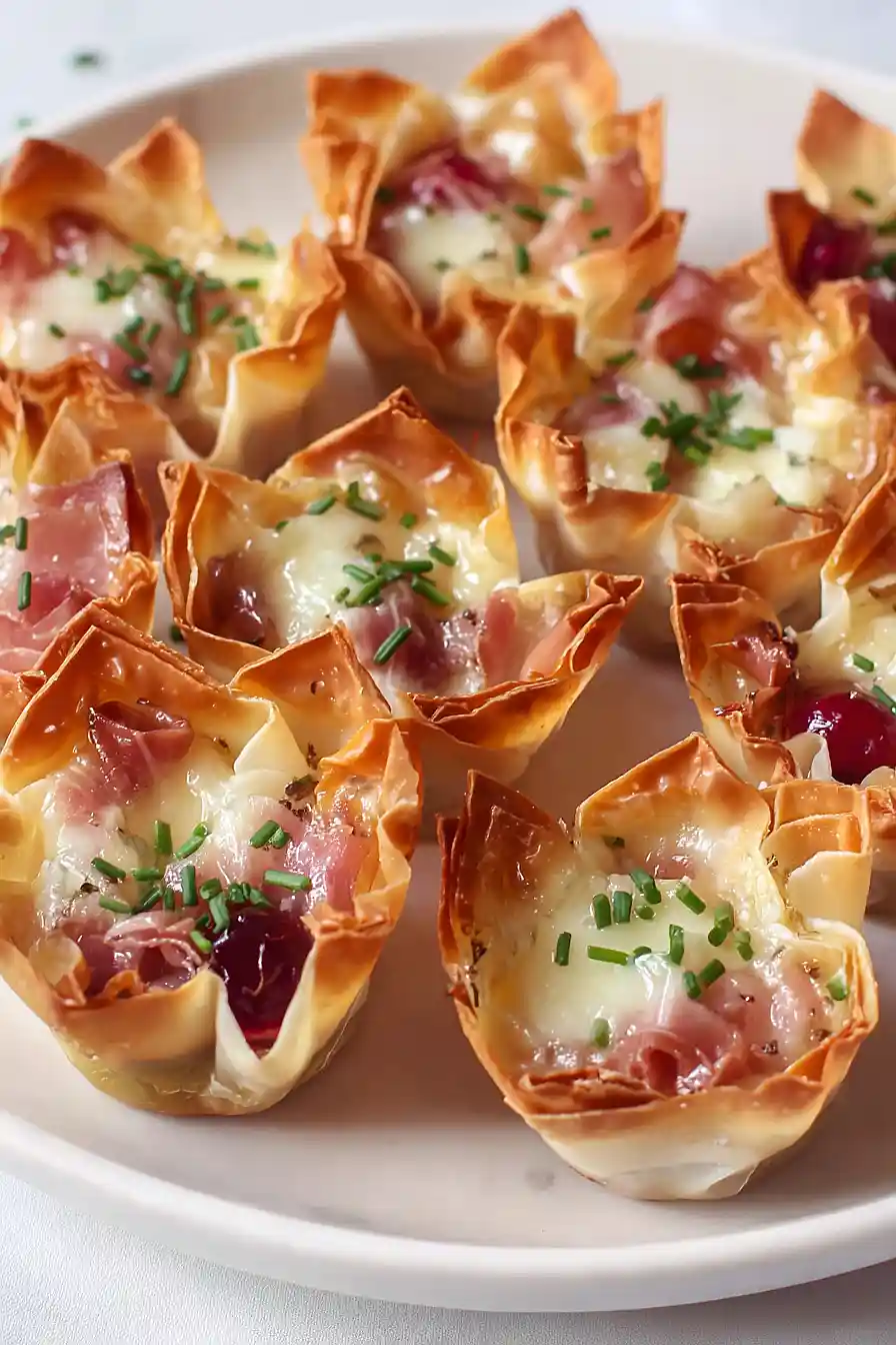 cranberry brie prosciutto bites