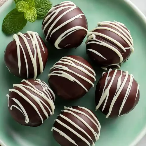 mint chocolate truffles