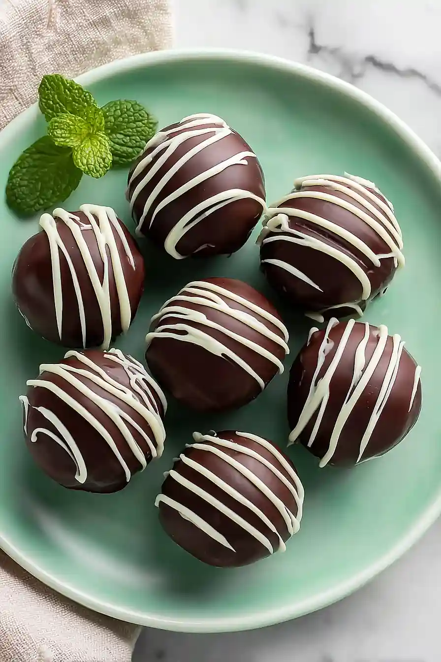 Homemade Mint Chocolate Truffles