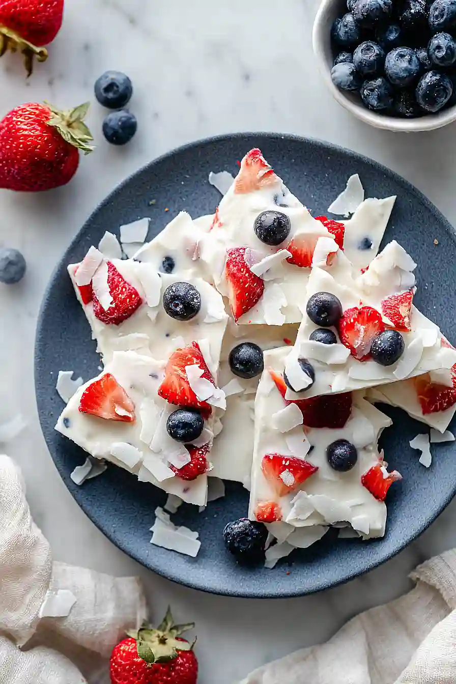 healthy frozen yogurt bark