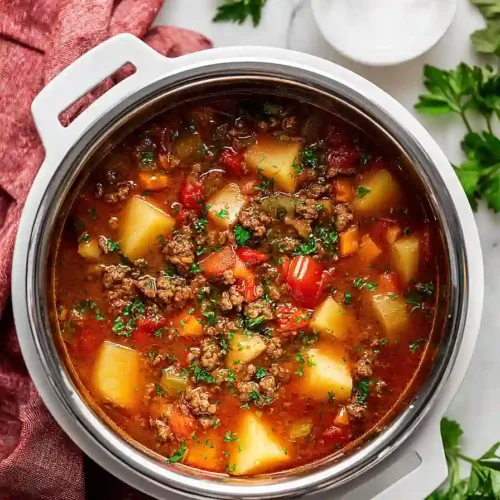 instant pot ground beef soup