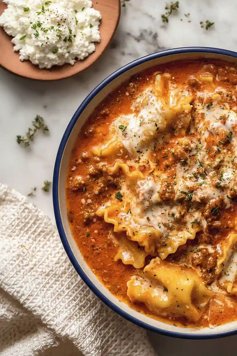 lasagna soup with ricotta