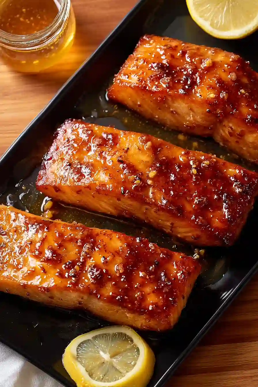 air fryer honey lemon salmon
