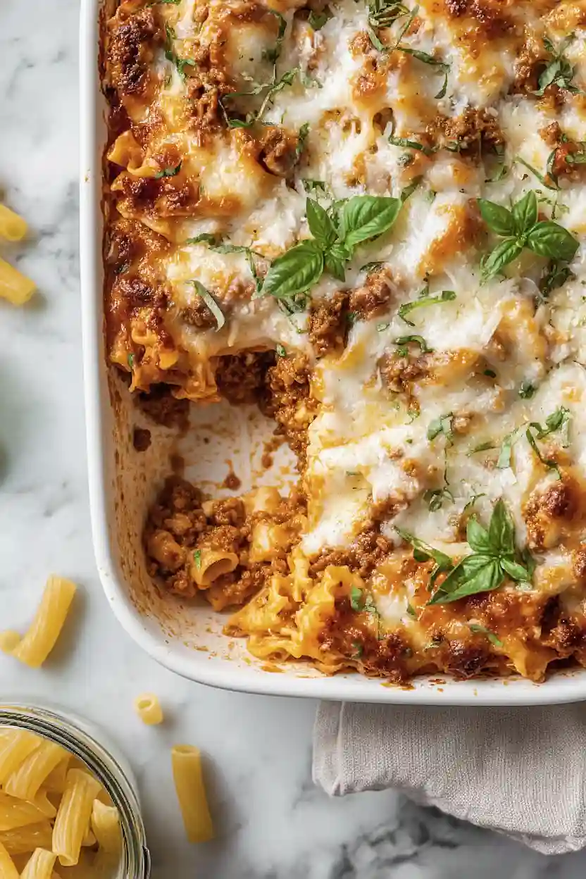 ground beef lasagna casserole